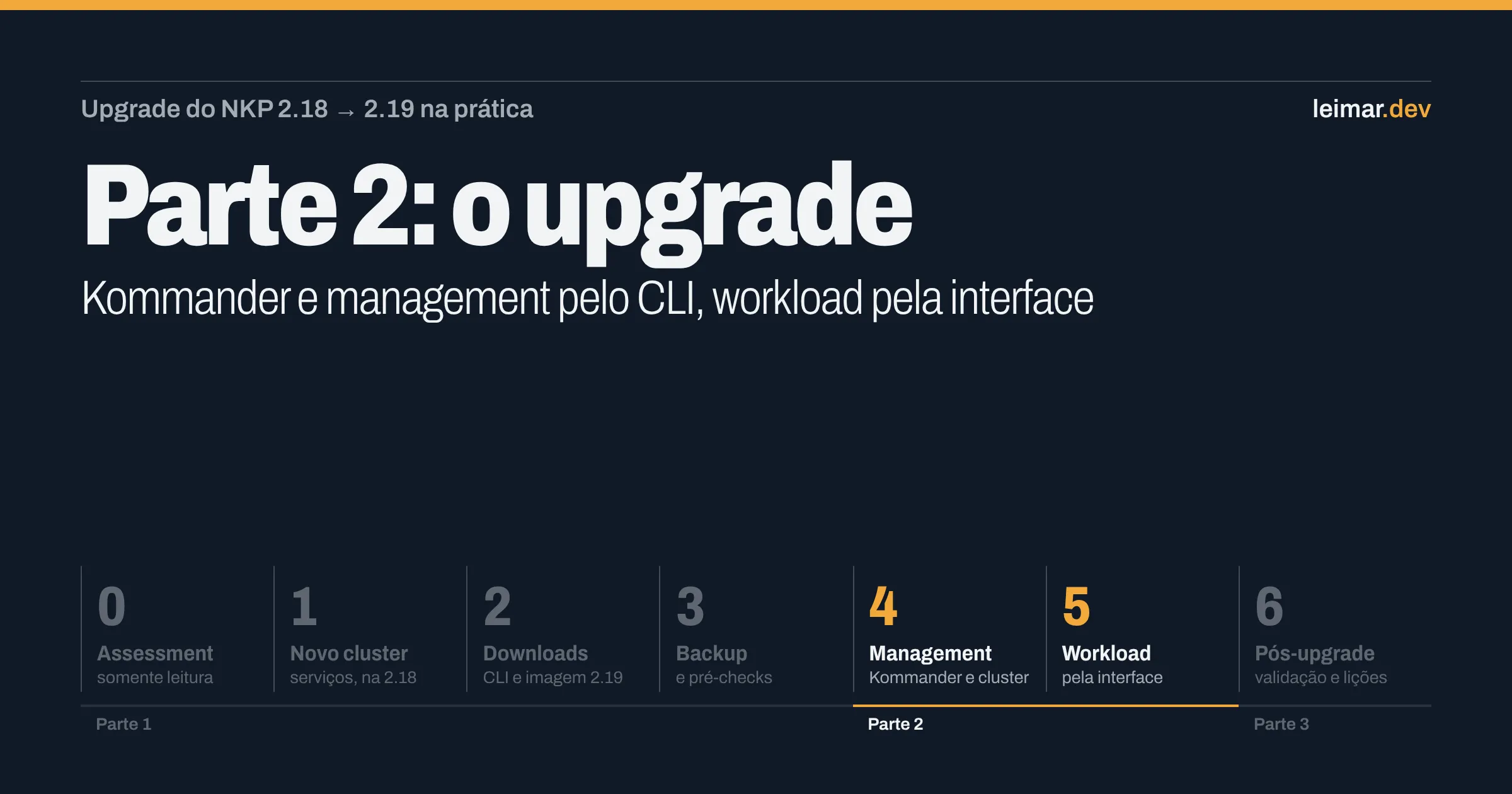 Diagrama das fases do upgrade do NKP 2.18 para 2.19, com as fases 4 e 5 em destaque